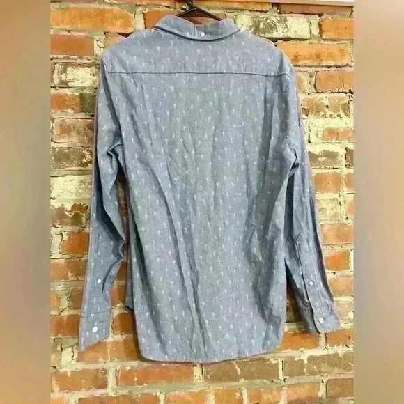 Chubbies “The Nutter” All Over Cactus Print Size M Chambray Button Up - Picture 6 of 8